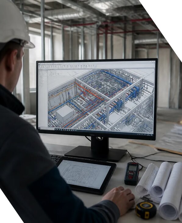 Создание BIM модели инженерных сетей для объектов в Тихорецке